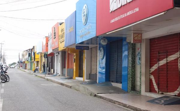  Centro de Teresina, capital do Piau&iacute;, no dia 9 de abril de 2021.(Imagem:Andr&ecirc; Nascimento/ G1 PI )