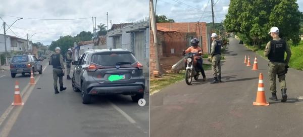 3&ordm; BPM intensifica Opera&ccedil;&otilde;es Rel&acirc;mpago e blitz em Floriano para refor&ccedil;ar a seguran&ccedil;a.(Imagem:Reprodu&ccedil;&atilde;o/Instagram)