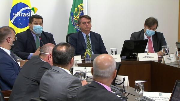 Reuni&atilde;o com governadores.(Imagem: GloboNews)