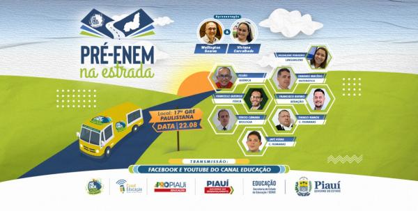 Pré-Enem Seduc Live de domingo (22) será transmitido de Paulistana