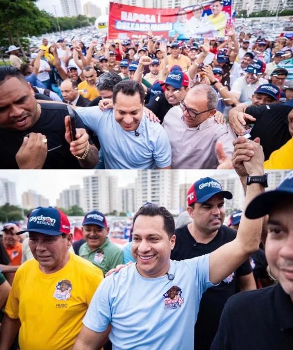 Gleydson Resende arrasta multidão no lançamento da pré-candidatura de Orleans Brandão em São Luís