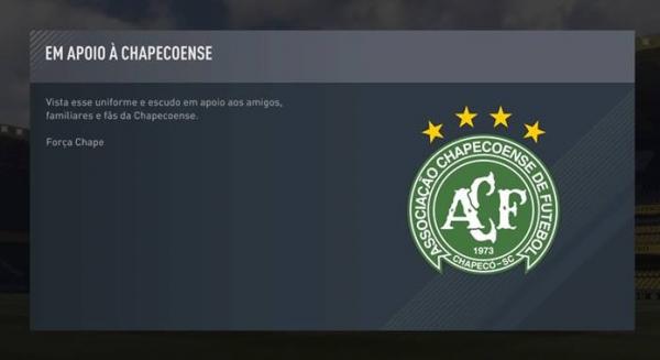 Mensagem de solidariedade da EA no Fifa 17. (Imagem:Reprodu&ccedil;&atilde;o / TechTudo)