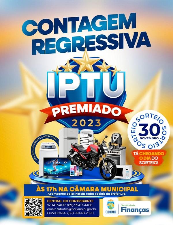 IPTU Premiado em Floriano: Últimos dias para participar do sorteio de prêmios valiosos