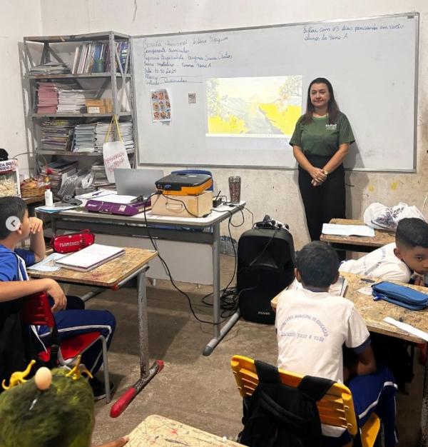  Educa&ccedil;&atilde;o Ambiental promove a&ccedil;&atilde;o contra queimadas na Escola Municipal Ant&ocirc;nio Waquim.(Imagem:Reprodu&ccedil;&atilde;o/Instagram)