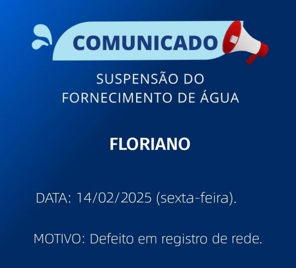 Defeito em rede interrompe abastecimento de água em bairros de Floriano nesta sexta (14)