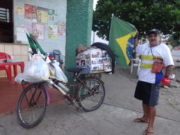 Município de Floriano recebeu a visita do Ciclista Maluco
