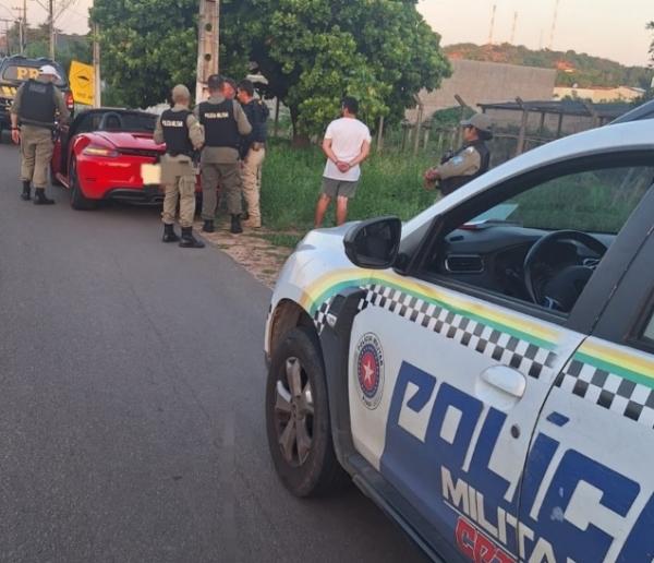 Polícia Militar e PRF apreendem arma de fogo durante ação contra "racha" na BR-343, em Floriano
