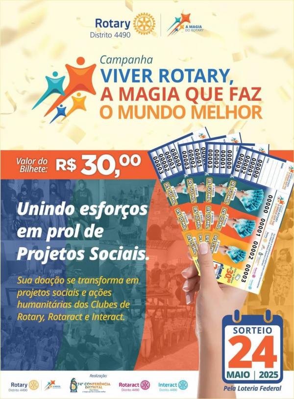 Rotary Distrito 4490 lança campanha "Viver Rotary: A Magia que faz o mundo melhor"