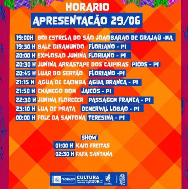  Floriano se prepara para o Festival S&atilde;o Jo&atilde;o de Tradi&ccedil;&atilde;o. (Imagem:Reprodu&ccedil;&atilde;o/Instagram)