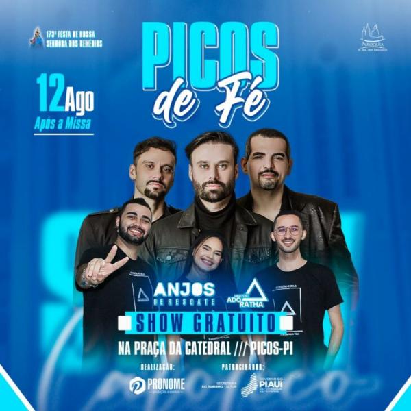 Picos de F&eacute;: Evento ter&aacute; show cat&oacute;lico gratuito no s&aacute;bado (12)(Imagem:Divulga&ccedil;&atilde;o)