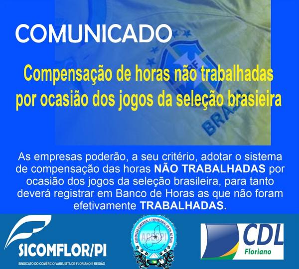 Empresas poderão compensar horas não trabalhadas nos dias dos jogos do Brasil na Copa