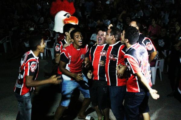 Explos&atilde;o de alegria: torcida grita pela S&eacute;rie C .(Imagem:Andr&eacute; Leal)