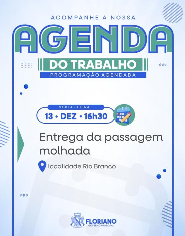 Prefeitura de Floriano realizará entrega da passagem molhada na localidade Rio Branco