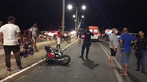 Jovem morre e dois homens ficam gravemente feridos em acidente na Zona Norte de Teresina