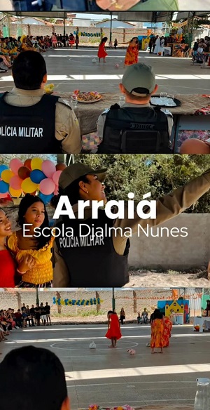 3º BPM participa do Arraiá da Escola Estadual Djalma Nunes e reforça laços com a comunidade escolar
