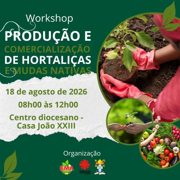 Workshop sobre produção e comercialização de hortaliças e mudas nativas será realizado em Floriano