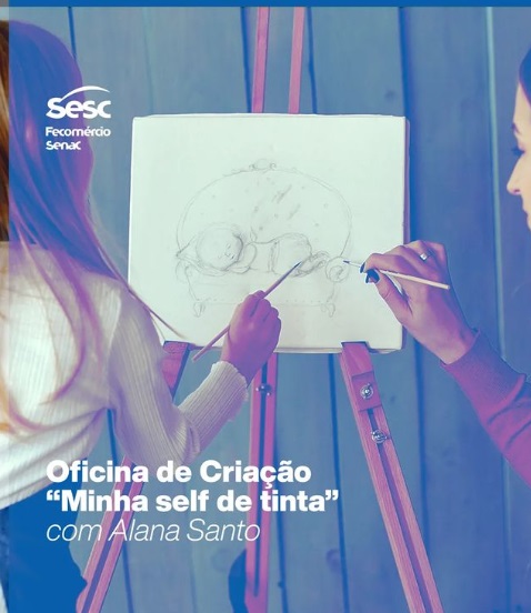 Sesc Cajuína realizará "Oficina de criação: minha self de tinta"