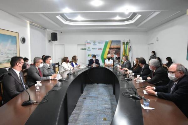 Wellington Dias recebe conselheiros e procuradores do Tribunal de Contas do Estado (TCE)