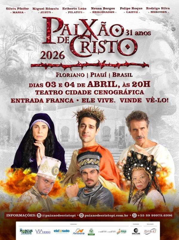 Paixão de Cristo 2026 será realizada com apoio da Prefeitura de Floriano
