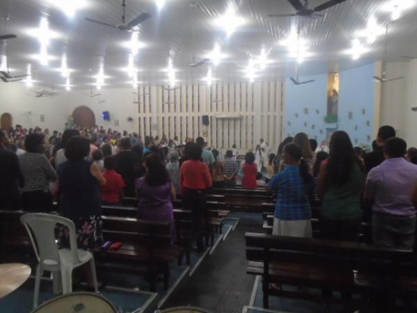Missa igreja de Nossa Senhora das Gra&ccedil;as(Imagem:FlorianoNews)