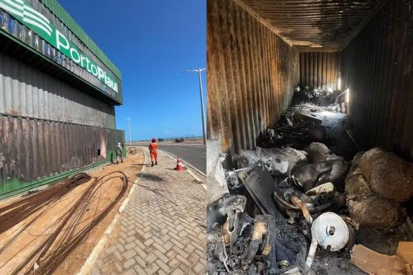 Princípio de incêndio atinge novamente contêineres do Porto de Luís Correia; 2ª ocorrência em 2 dias