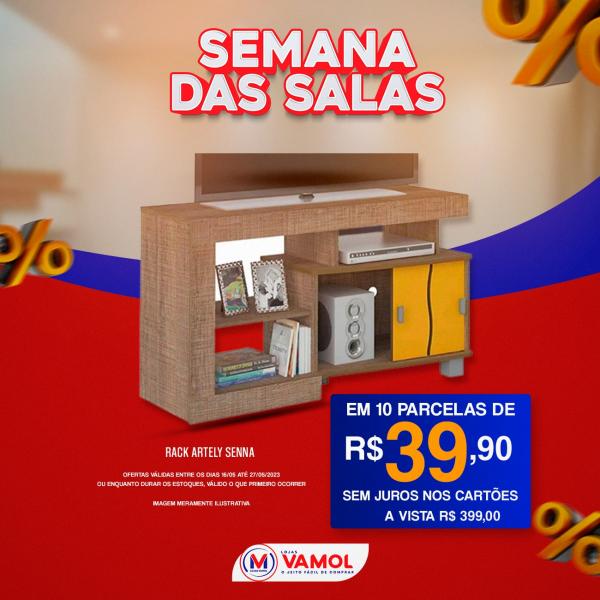 Aproveite as incr&iacute;veis ofertas da Semana das Salas na Loja Vamol, em Floriano.(Imagem:Divulga&ccedil;&atilde;o)