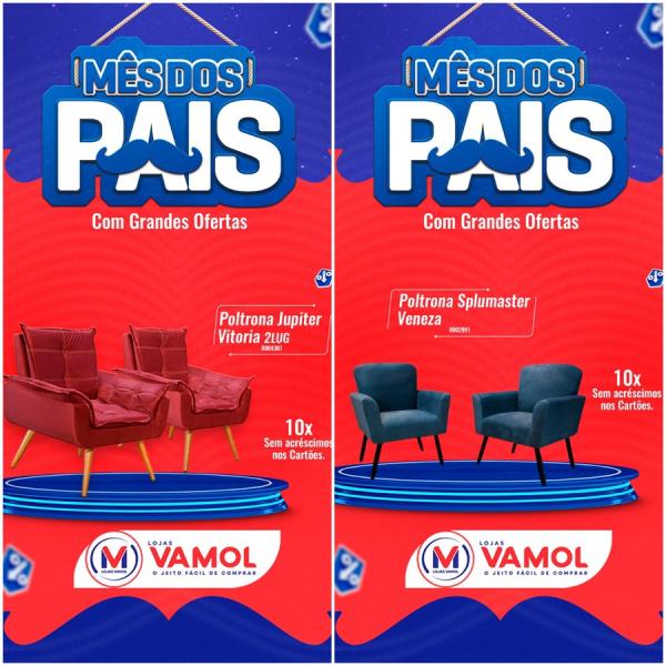 Loja Vamol em Floriano oferece promo&ccedil;&otilde;es para o Dia dos Pais e al&iacute;vio no calor do 