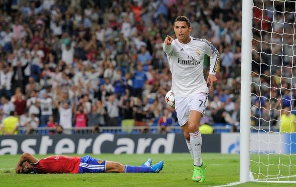 Cristiano Ronaldo chegou aos 68 gols na hist&oacute;ria da Liga dos Campe&otilde;es e se aproximou de Ra&uacute;l.(Imagem:Getty Images)
