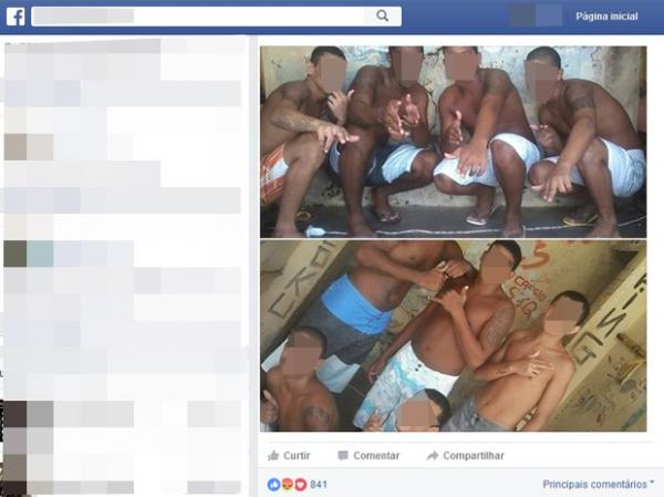 Jovens postam fotos dentro de cela do CEM.(Imagem:Reprodu&ccedil;&atilde;o/Facebook)