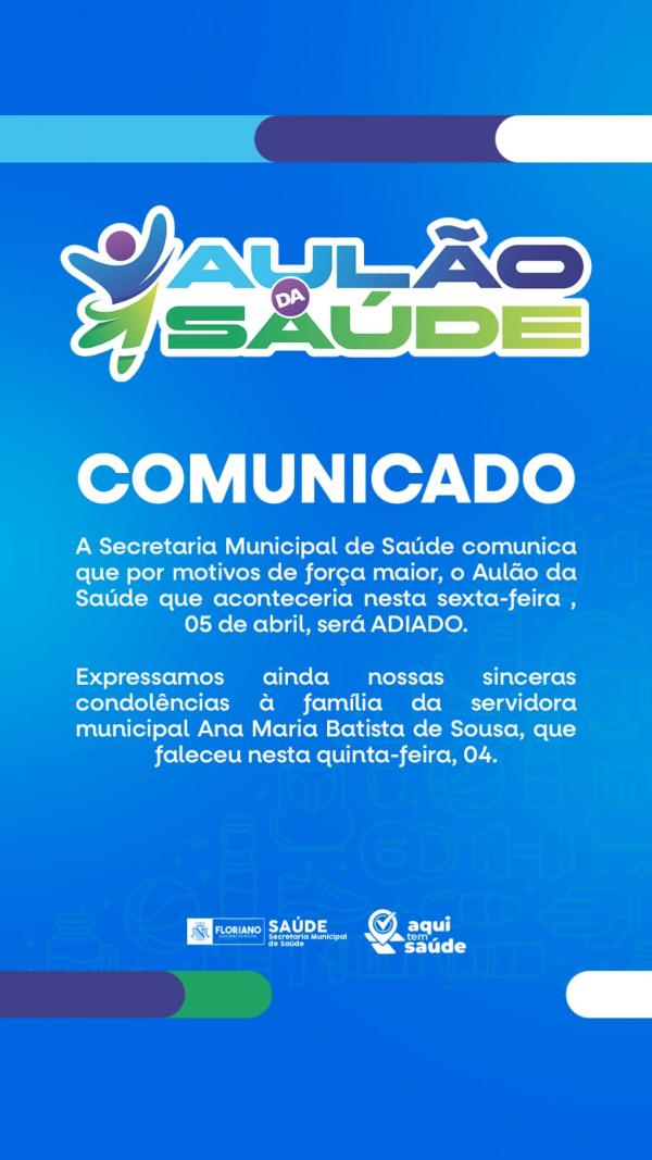 Secretaria Municipal de Sa&uacute;de lamenta falecimento de servidora Ana Maria Batista de Sousa.(Imagem:Divulga&ccedil;&atilde;o)