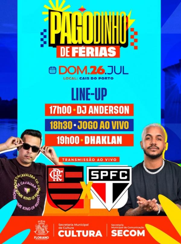Pagodinho de Férias reúne música, futebol e lazer neste domingo no Cais do Porto, em Floriano