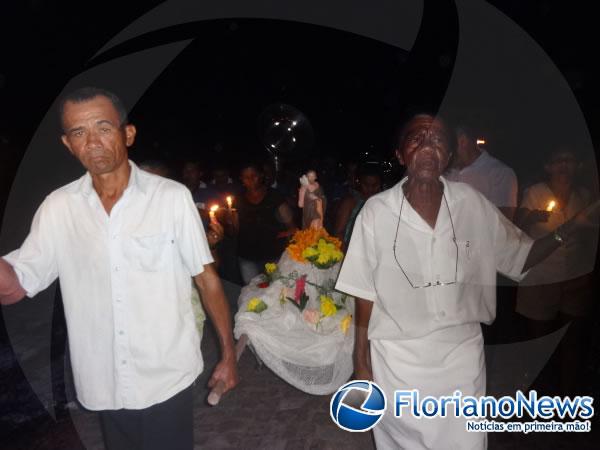Prociss&atilde;o encerrou festejos de S&atilde;o Jo&atilde;o Batista no bairro Taboca.(Imagem:FlorianoNews)