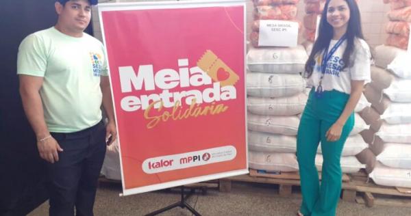 Sesc Mesa Brasil Teresina recebe 280 kg de alimentos com meia entrada solidária