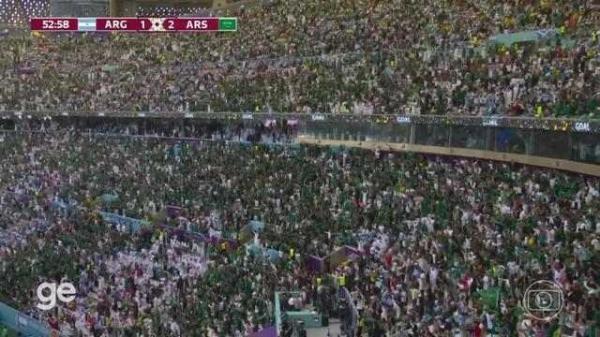 Aos 7 min do 2&ordm; tempo - gol de dentro da &aacute;rea de Salem Al-Dawsari da Ar&aacute;bia Saudita contra a Argentina.(Imagem:Divulga&ccedil;&atilde;o)
