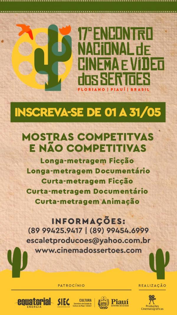 17&ordm; Encontro Nacional de Cinema e V&iacute;deo dos Sert&otilde;es(Imagem:Divulga&ccedil;&atilde;o)