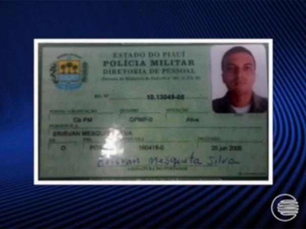 Cabo Erisvan Mesquita, baleado e morto em Teresina.(Imagem:Reprodu&ccedil;&atilde;o/TV Clube)