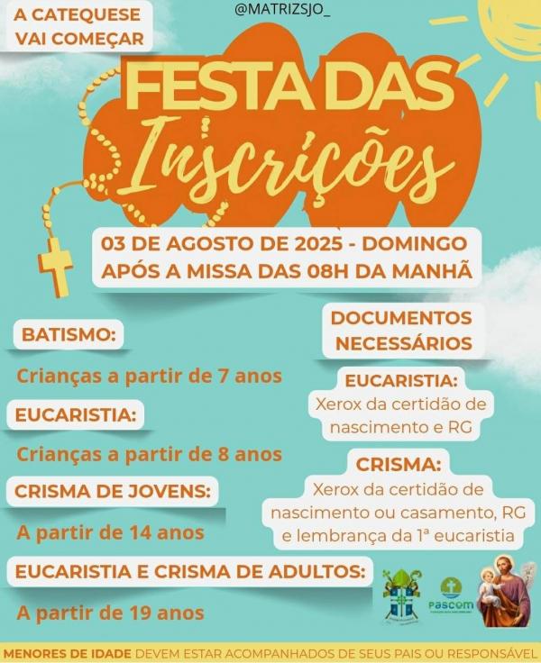 Paróquia São José Operário realiza a "Festa das Inscrições" para o início da Catequese 2025