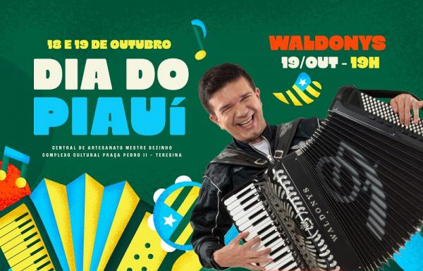 Cantor Waldonys se apresentará em Teresina no Dia do Piauí (19)(Imagem:Divulgação)