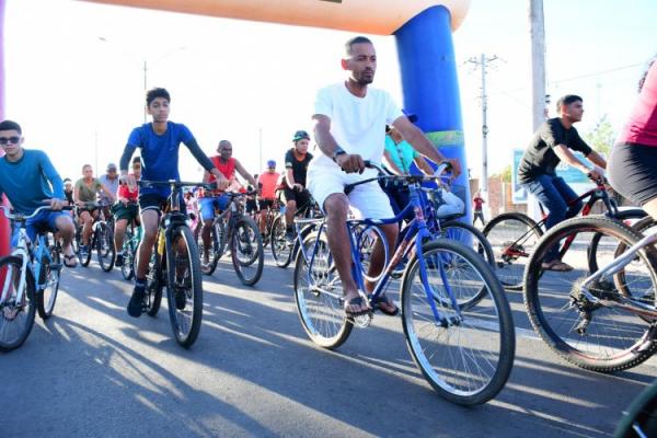  128 anos: Tradicional Passeio Cicl&iacute;stico de anivers&aacute;rio d&aacute; show de participa&ccedil;&atilde;o em Floriano(Imagem:Secom)