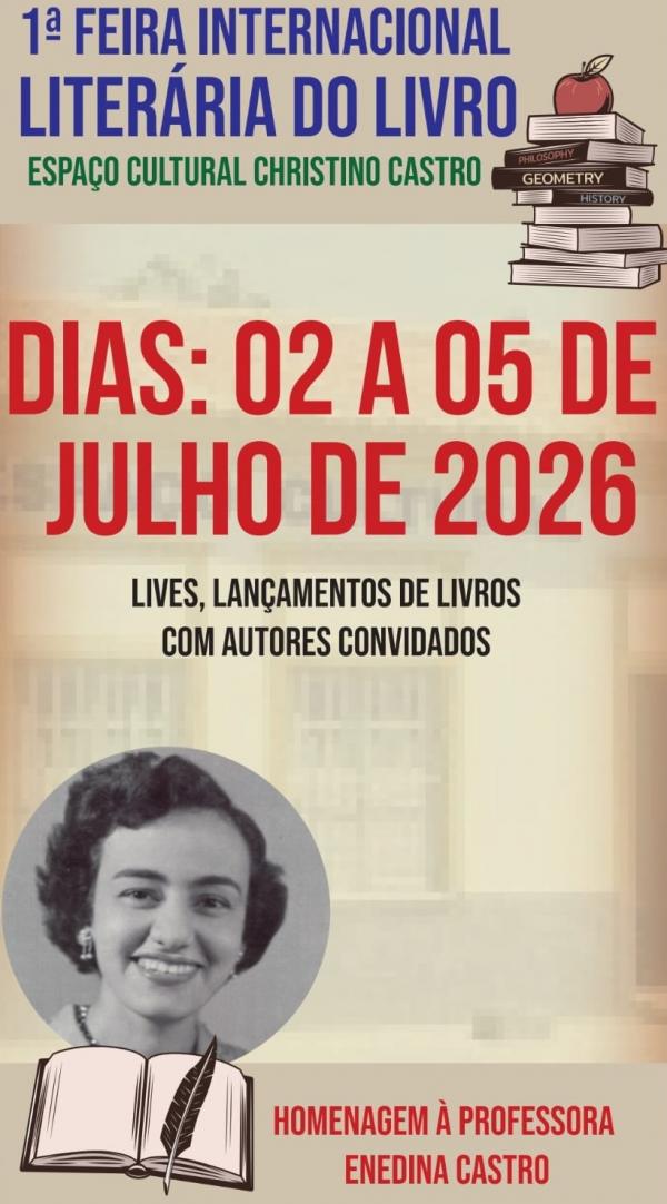1ª Feira Internacional Literária de Livros de Floriano acontece de 2 a 5 de julho