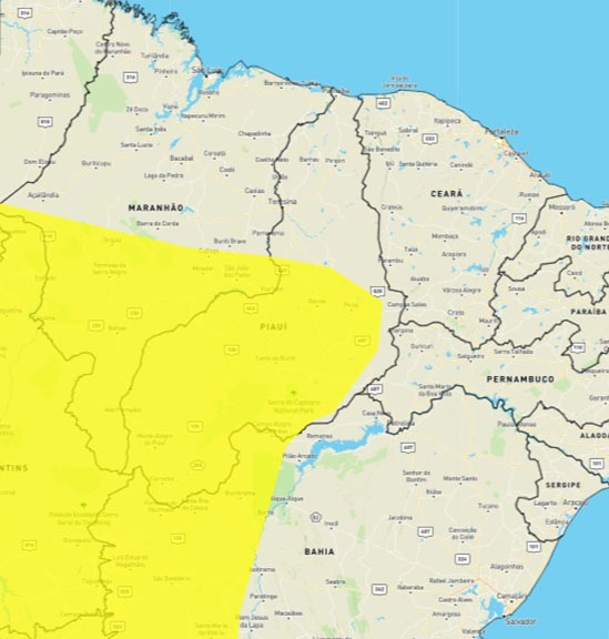 Inmet emite novo alerta de baixa umidade para 135 municípios do Piauí