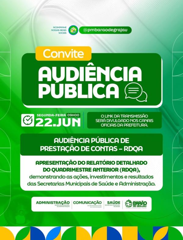 Prefeitura de Barão de Grajaú realiza Audiência Pública para apresentação de prestação de contas