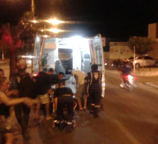 Acidente envolve caminh&atilde;o e motocicleta na Avenida Calixto Lobo.(Imagem:Divulga&ccedil;&atilde;o)