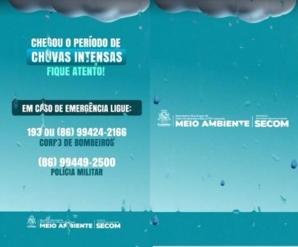 Prefeitura de Floriano alerta popula&ccedil;&atilde;o para cuidados durante o per&iacute;odo chuvoso(Imagem:Divulga&ccedil;&atilde;o/Secom)