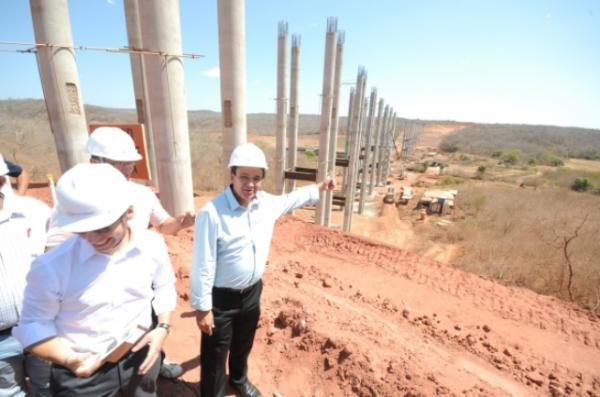 Visita &agrave;s obras da Ferrovia Transnordestina.(Imagem:Marcelo Cardoso)