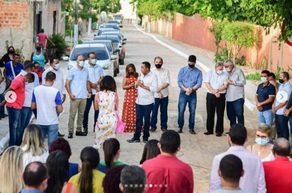 Prefeitura de Floriano inaugura obras de pavimenta&ccedil;&atilde;o em ruas do bairro Melad&atilde;o.(Imagem:Reprodu&ccedil;&atilde;o/Instagram)