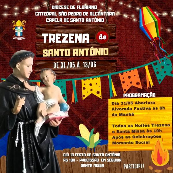 Fé e Devoção: Trezena de Santo Antônio acontece de 31/05 à 13/06 em Floriano