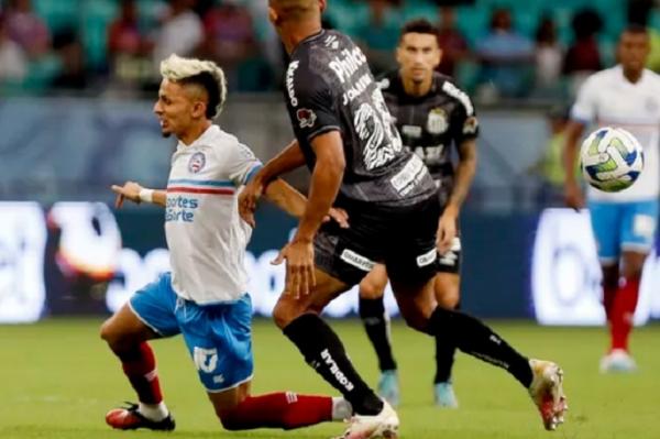 Mezenga leva decisão aos pênaltis, mas Santos cai para o Bahia na Copa do Brasil