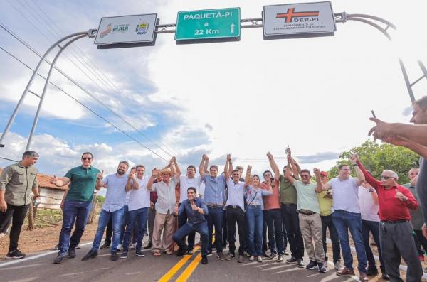 Rafael Fonteles entrega recuperação da rodovia PI-460 e visita obras de drenagem na PI-238, em Picos