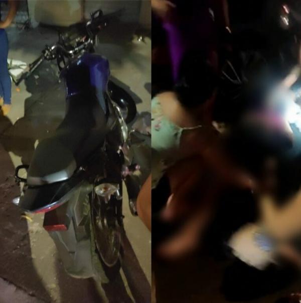 Motociclista foge de blitz, causa acidente e deixa passageira ferida em Teresina